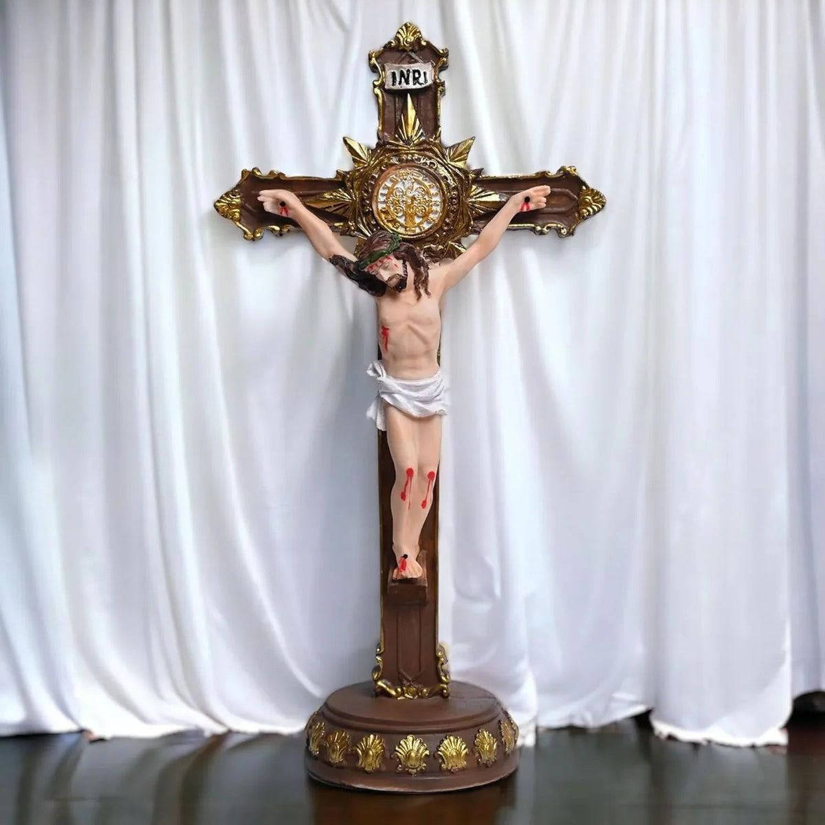 Resin Holy Cross Jesus Christ Idol Multicolor-ArtyCraftz.com