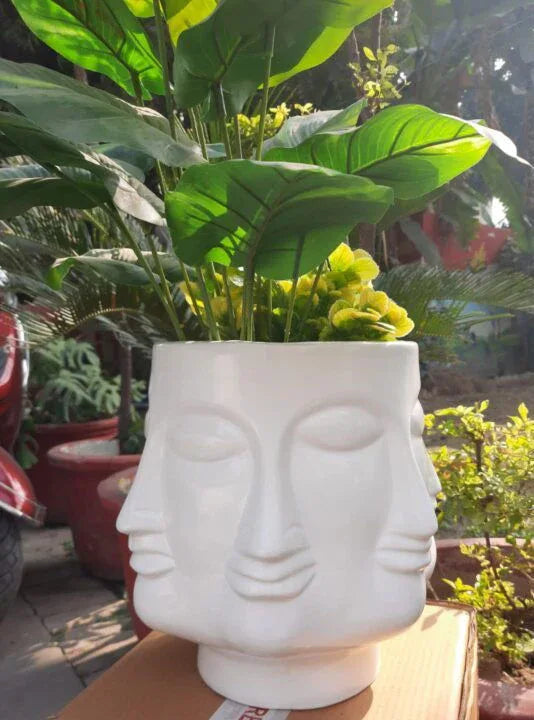 Resin Multiface Buddha Planter for Home Decor and Gifting - ArtyCraftz.com