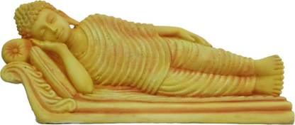 Resin Resting Yellow Buddha Idol-ArtyCraftz.com