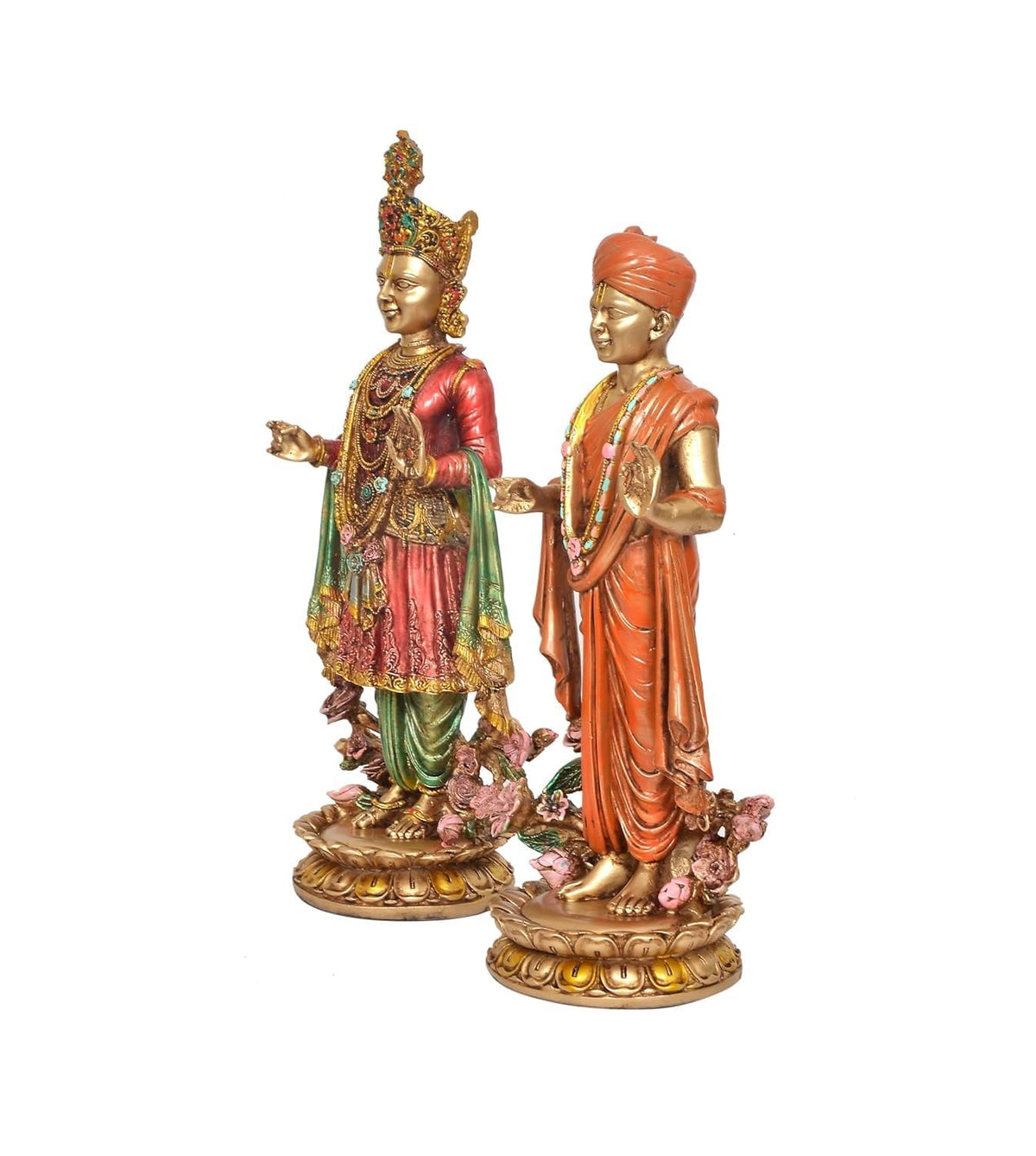 Resin Swami Narayan and Gunatinadan Swami Statue Right View-ArtyCraftz.com