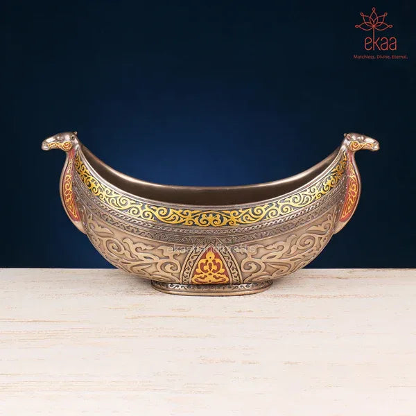 Resin and Bonded Bronze Camel Boat Showpiece-ArtyCraftz.com