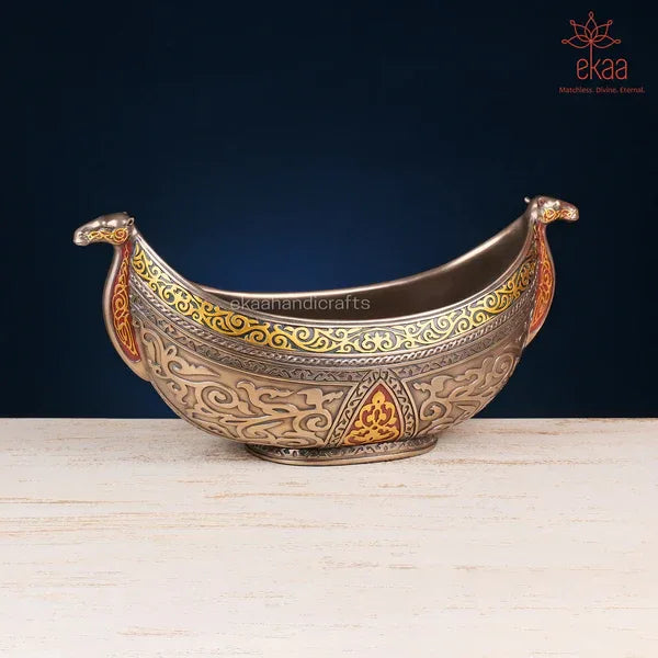 Resin and Bonded Bronze Camel Boat Showpiece-ArtyCraftz.com