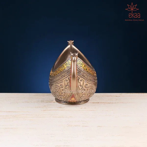 Resin and Bonded Bronze Camel Boat Showpiece-ArtyCraftz.com