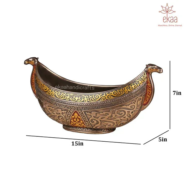 Resin and Bonded Bronze Camel Boat Showpiece-ArtyCraftz.com
