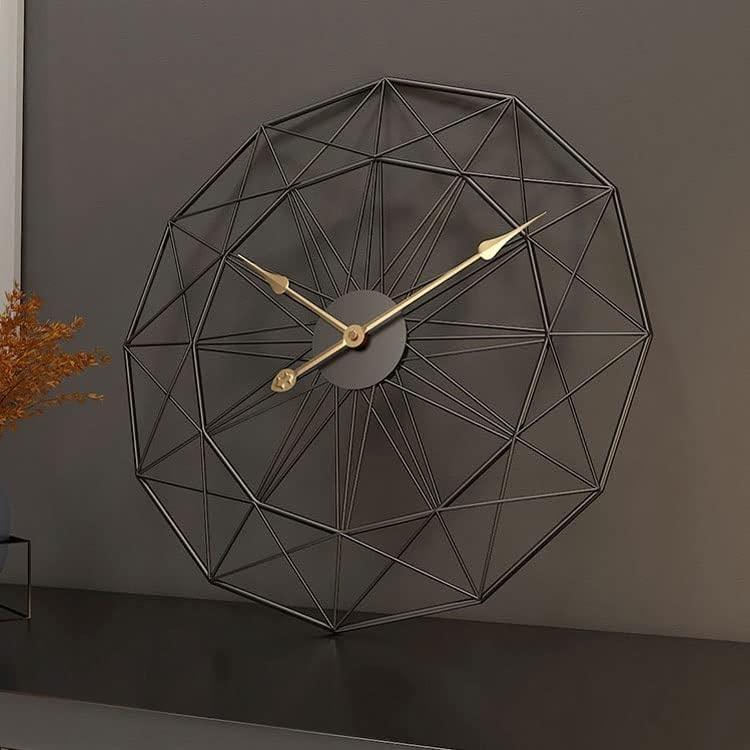 Metal Round Clock with hexagon Shape