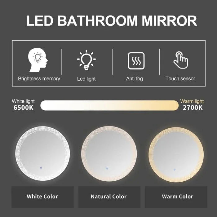 Retro Inspired Led Wall Mirror-ArtyCraftz.com