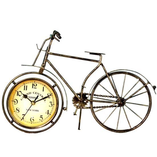 Retro Vintage Silent Iron Bicycle Clock