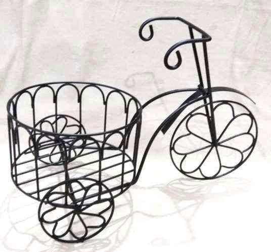 Rickshaw Style Metal Stand for One Pot with Wheels, Suitable for Indoor and Outdoor - ArtyCraftz.com