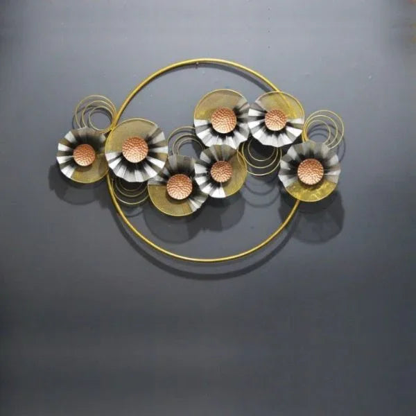 Ring Jali Flower Metal Wall Hanging Showpiece - ArtyCraftz.com