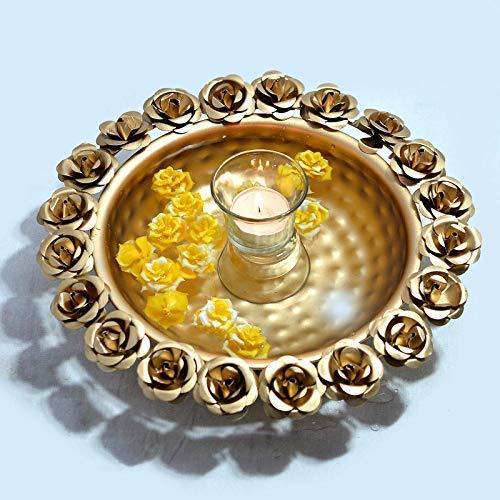 Rose Design Urli Bowl for Table Top-ArtyCraftz.com