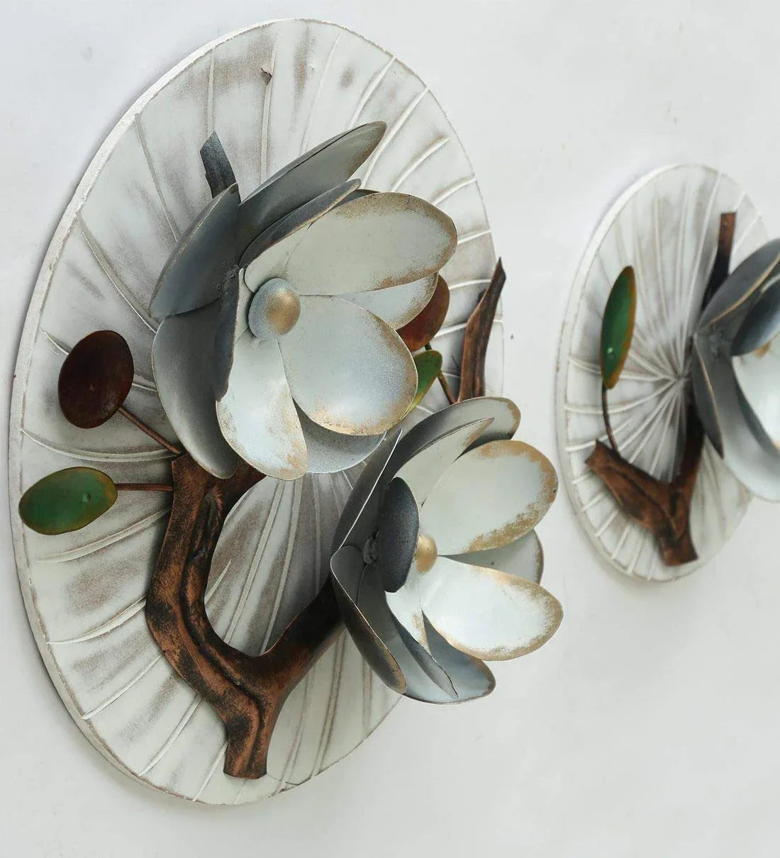 Round Flower Panel Set of 3