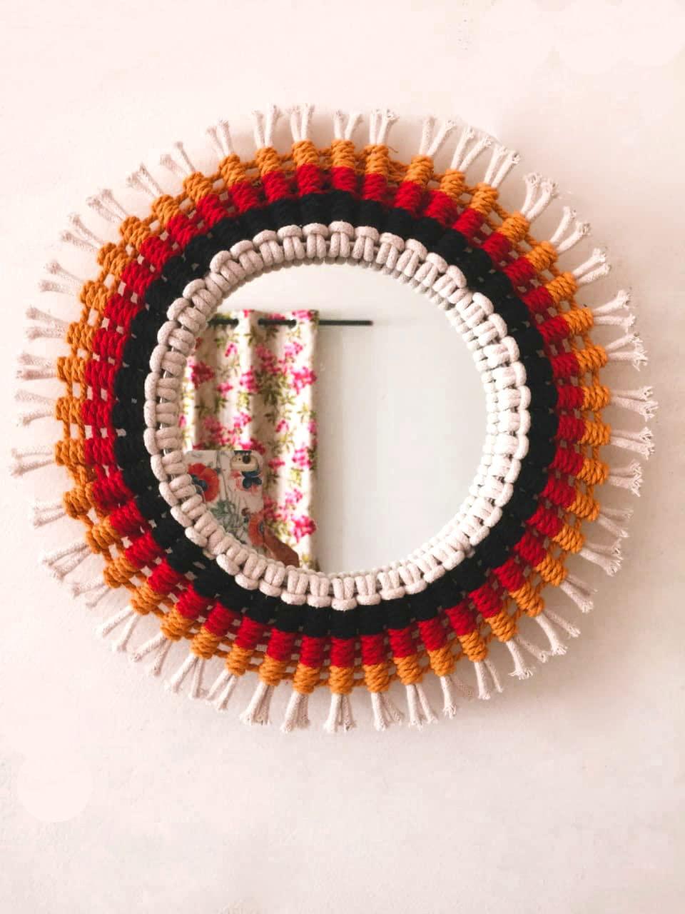 Round Macrame Mirror Set of 2-ArtyCraftz.com