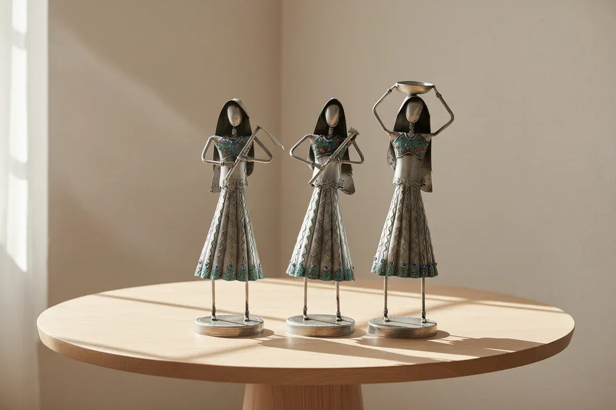 Iron Working Women Statues- ArtyCraftz.com