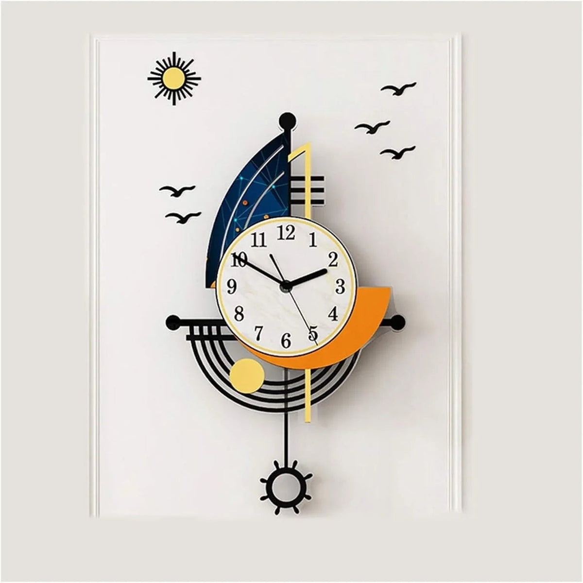 Sailing Boat Design Wall Clock