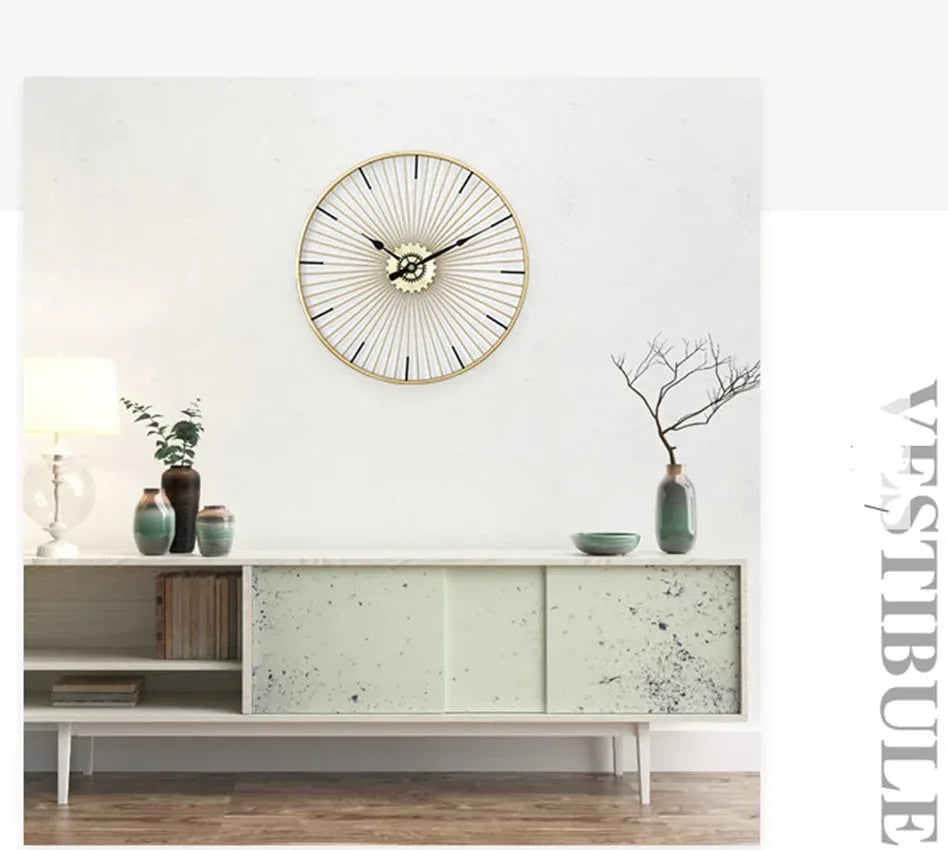 Wheel Decorative Iron Clock