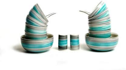 Sea Green Ceramic Dinner Set-ArtyCraftz.com