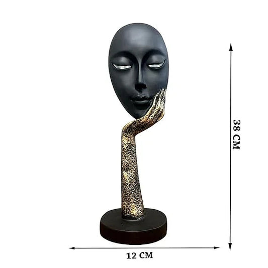 Set of 2 Polyresin Lady Face Statue Showpiece - ArtyCraftz.com