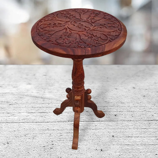 Sheesham Wood Folding Corner Table