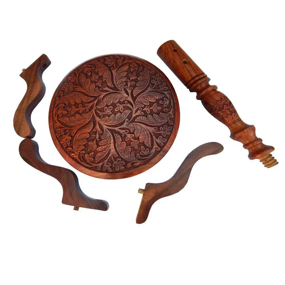 Sheesham Wood Folding Corner Table