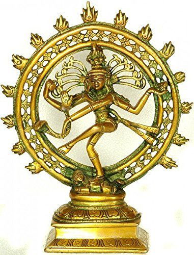 Shiva Dancing Pose Nataraja - Brass Statue, Height 9.5" - ArtyCraftz.com