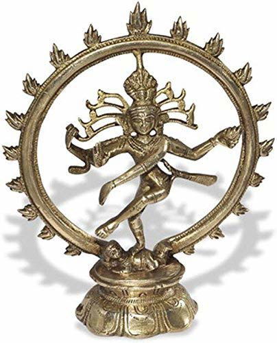 Shiva Natraj Dancing Lord God Shiva Shankar Dance Nataraj Brass Statue Sculpture Figurine Idol (8 x 2.5 x 10 Inches) - ArtyCraftz.com