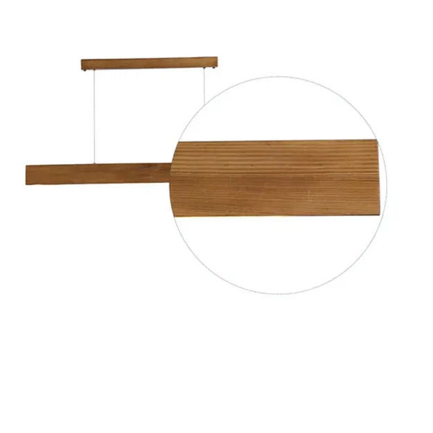 Slimline DUO Wooden LED Hanging Lamp IN Zoom View
