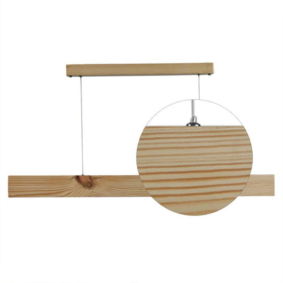 Slimline 36 Beige Wooden LED Hanging Lamp - ArtyCraftz.com