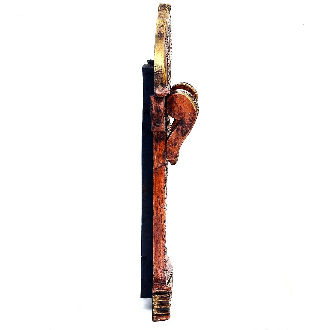 Solid Wood Elephant Decorative 24 Inch Jharokha Wall Hanging