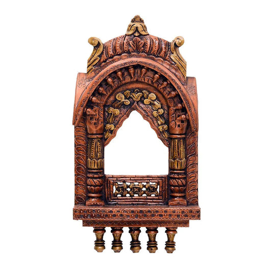 Solidwood Handpainted Copper Color Decorative Jharokha frame