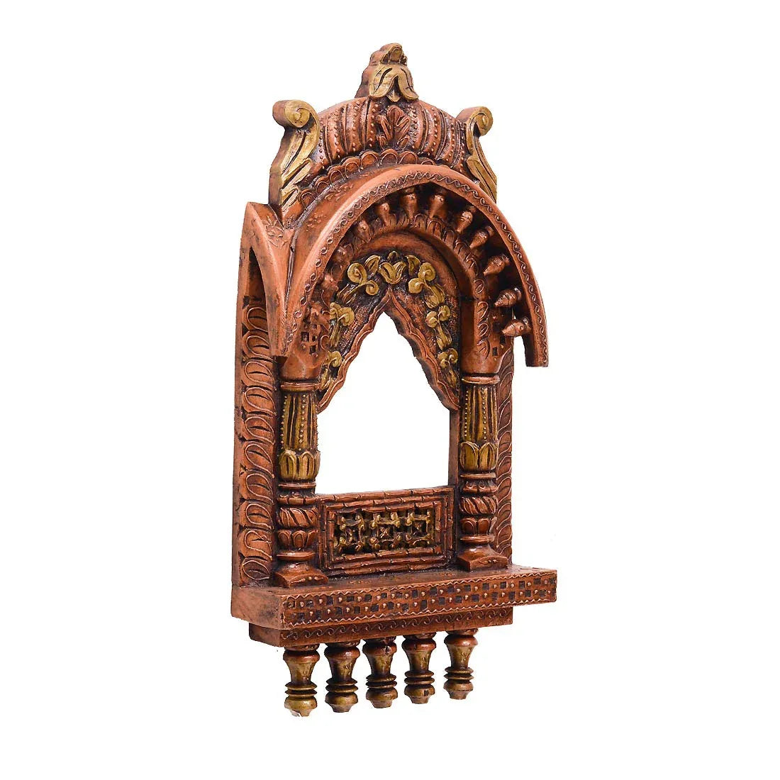 Solidwood Handpainted Copper Color Decorative Jharokha frame