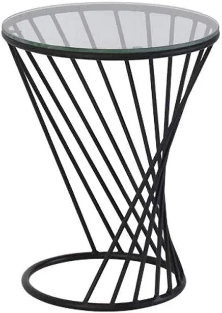 Spiral Design Round Metal Coffee Table - ArtyCraftz.com