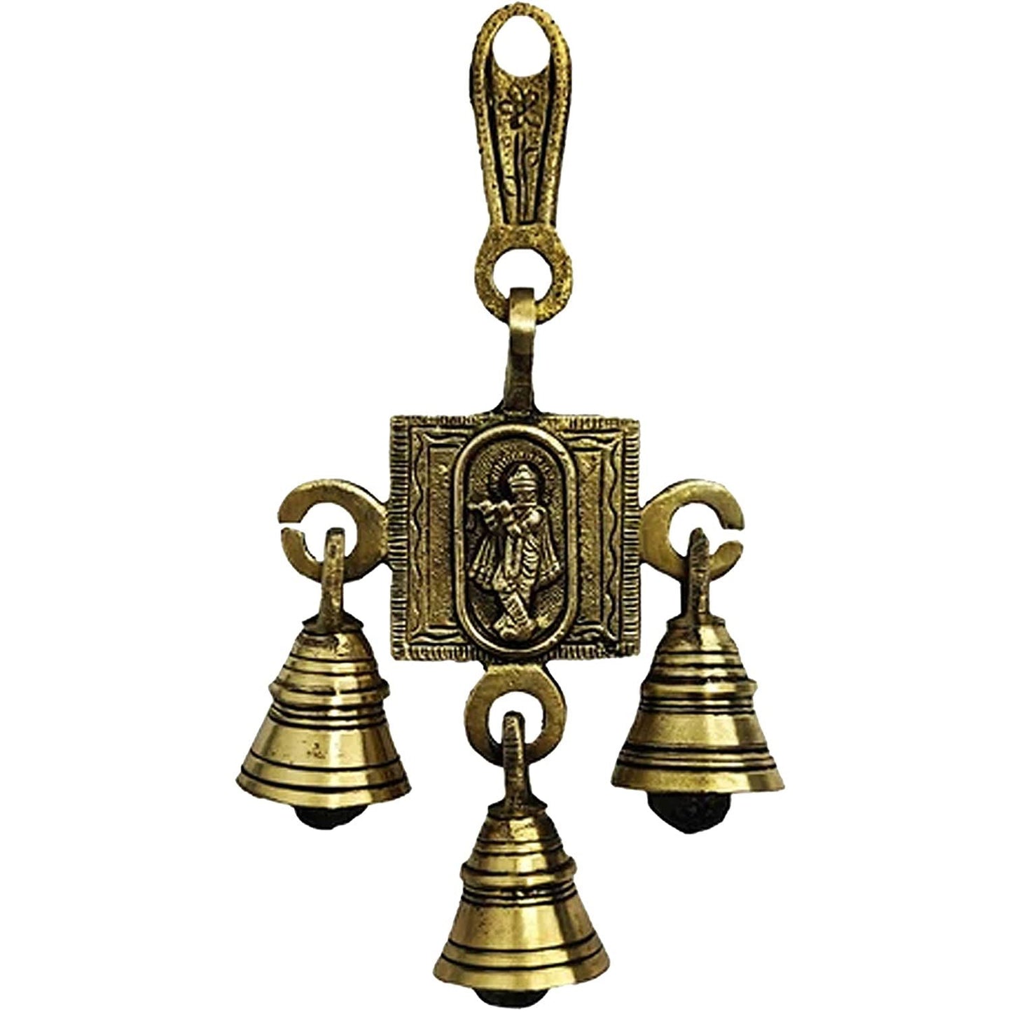 Sri Krishna Home Wall Decor Hanging Brass Items Diwali Pooja Mandir Decoration - ArtyCraftz.com