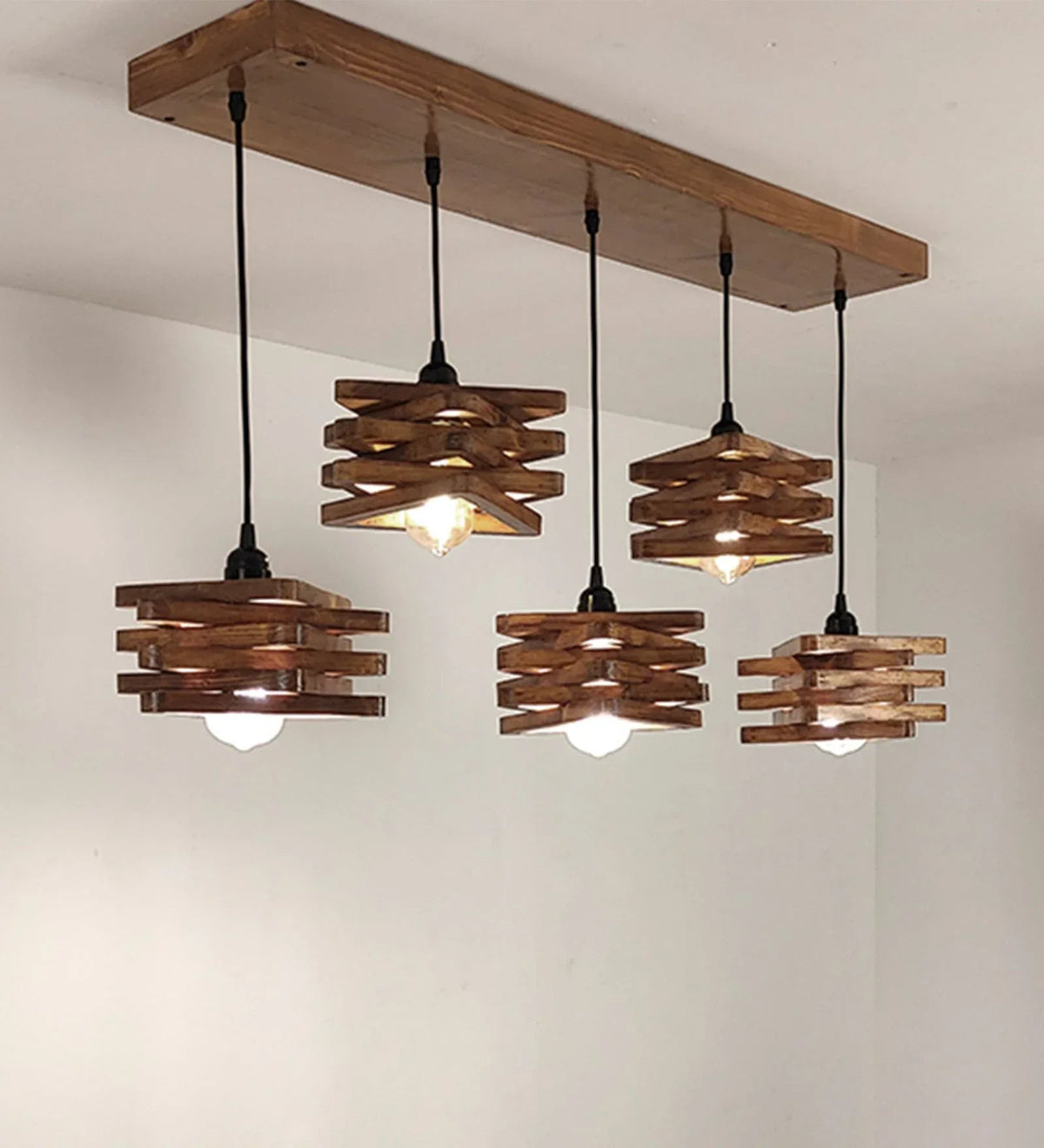 Star Brown 5 Series Hanging Lamp-ArtyCraftz.com