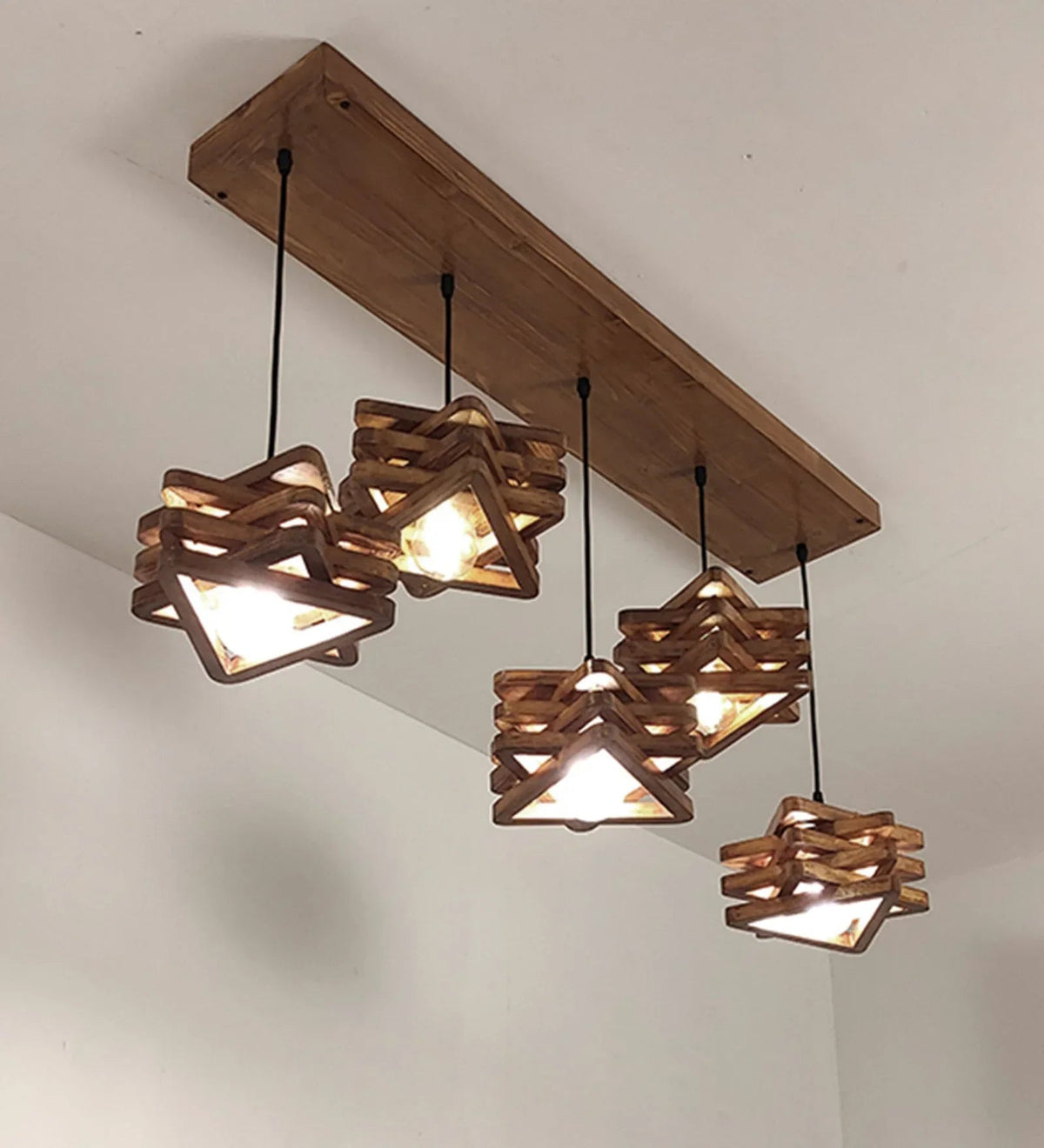 Star Brown 5 Series Hanging Lamp-ArtyCraftz.com