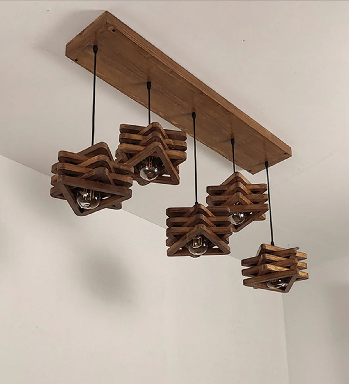 Star Brown 5 Series Hanging Lamp-ArtyCraftz.com