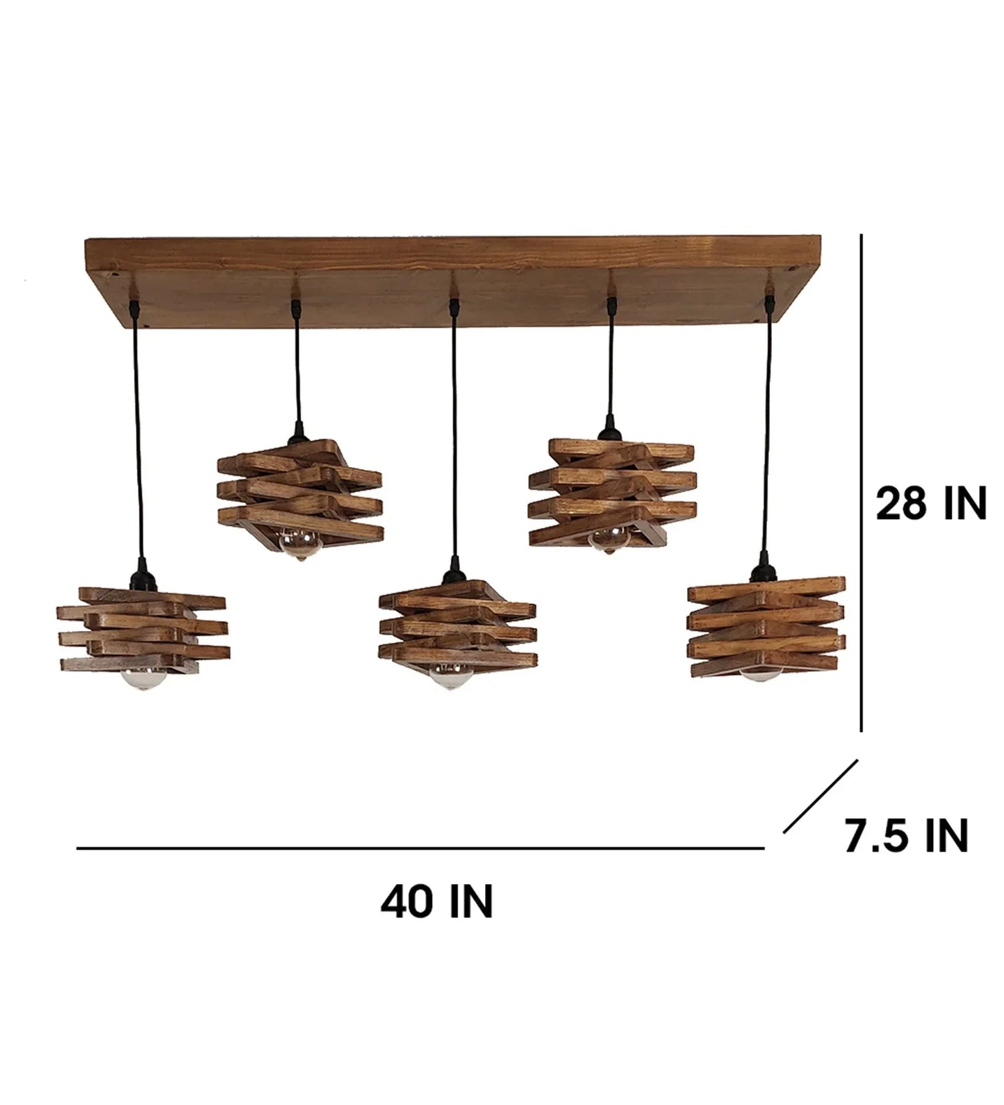 Star Brown 5 Series Hanging Lamp-ArtyCraftz.com