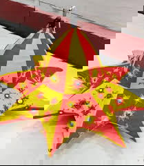 Star Fish Lamp Shades Pipili Applique Chandua For Outdoor Decoration - ArtyCraftz.com