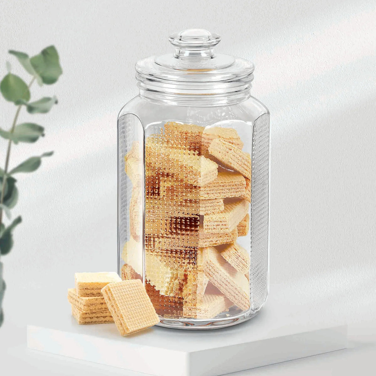 Stylish 2000 ML Keg Glass Jar by Milton-ArtyCraftz.com
