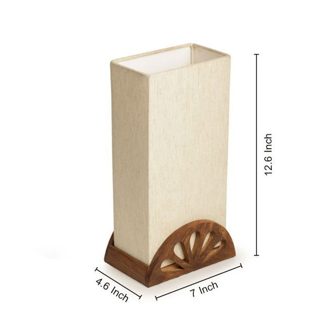 Sunrise Decorative Wooden Table Lamp In Sheesham Wood - Indoor Lighting(12 Inch) - ArtyCraftz.com