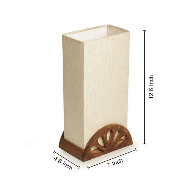 Sunrise Decorative Wooden Table Lamp In Sheesham Wood - Indoor Lighting(12 Inch) - ArtyCraftz.com