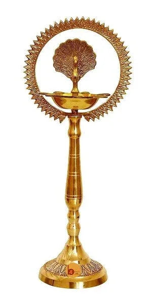 Tamil Traditional Peacock Oil Lamp - ArtyCraftz.com