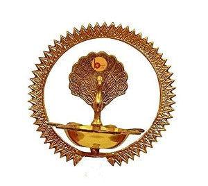 Tamil Traditional Peacock Oil Lamp - ArtyCraftz.com