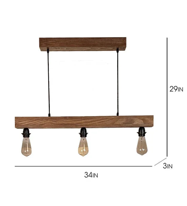 Tavern Brown Wooden Series Hanging Lamp-ArtyCraftz.com