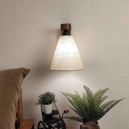 Terzo Brown Wooden Wall Lamp