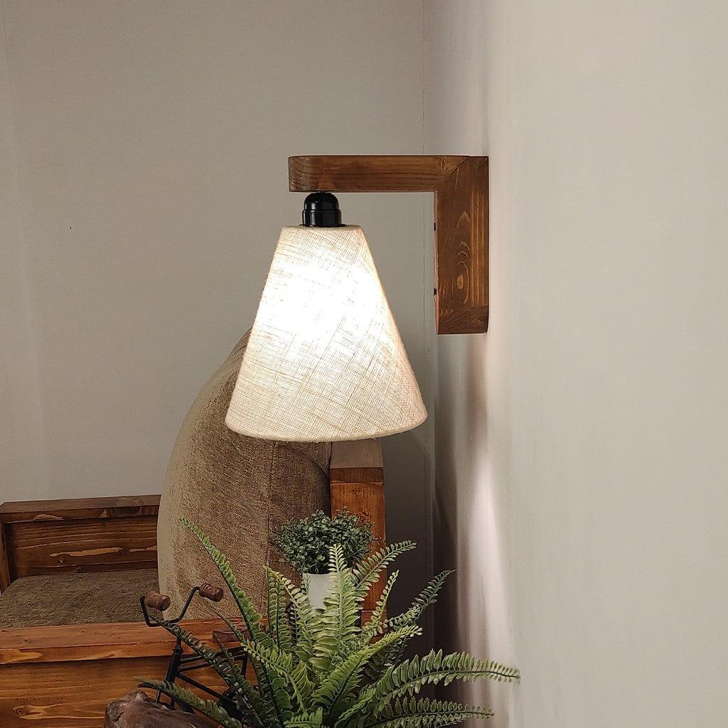 Terzo Brown Wooden Wall Lamp