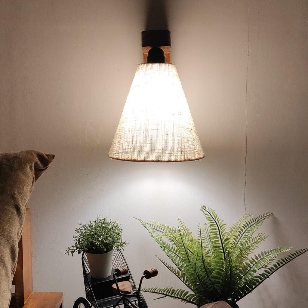 Terzo Brown Wooden Wall Lamp