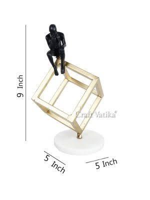 Thinking Man Auguste Rodin Statue Fine Art Sculpture with Dimensions