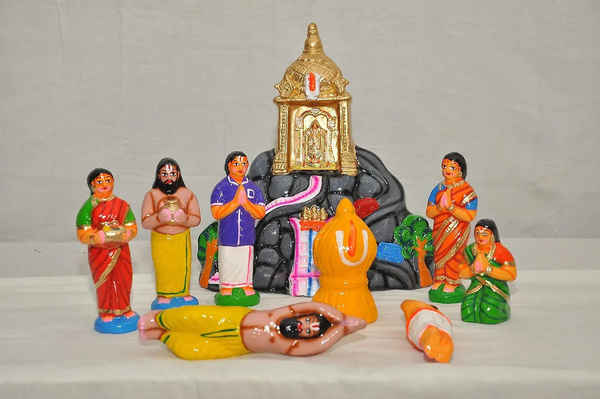 Tirumala Tirupati Set Clay Golu Dolls