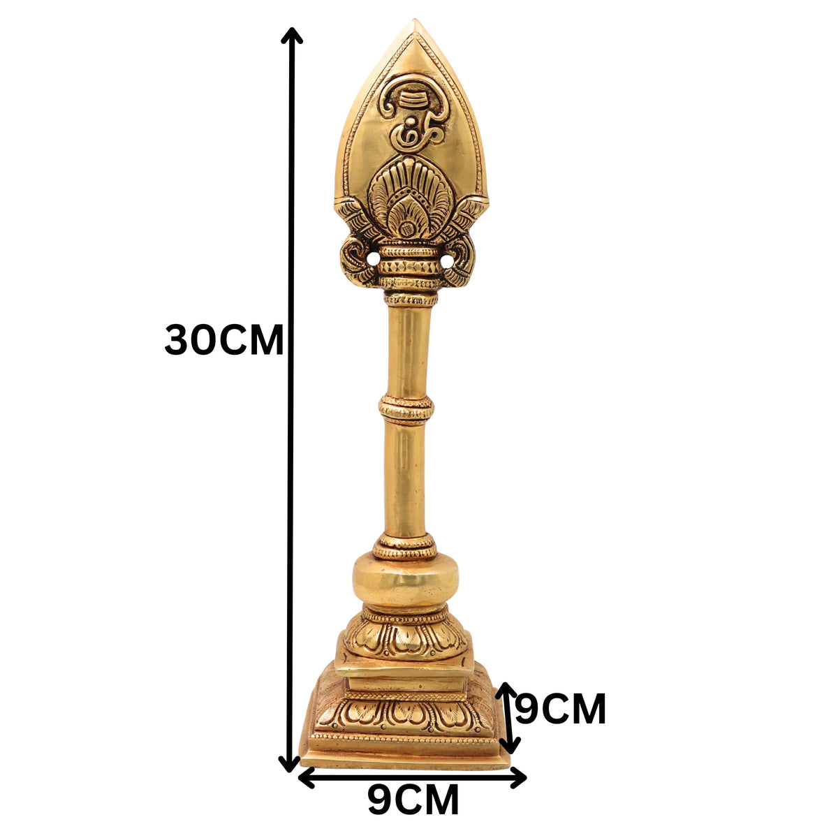 Traditional Brass Murugan Vel Statue 12 Inches-ArtyCraftz.com