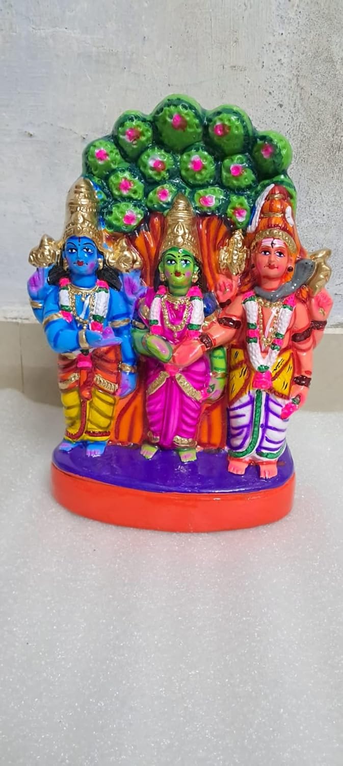 Traditional Clay Meenakshi Kalyanam Set-ArtyCraftz.com